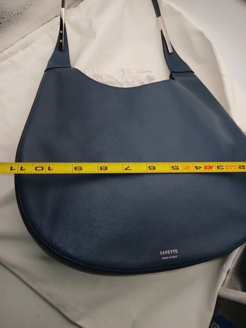 Savette Black Leather Hobo Bag